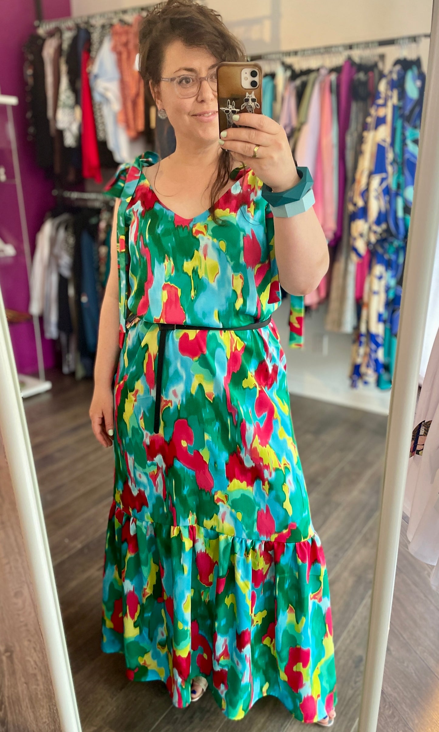 Robe d'été longue, bretelle ajustable | Coraline (Pinkmuchacha)