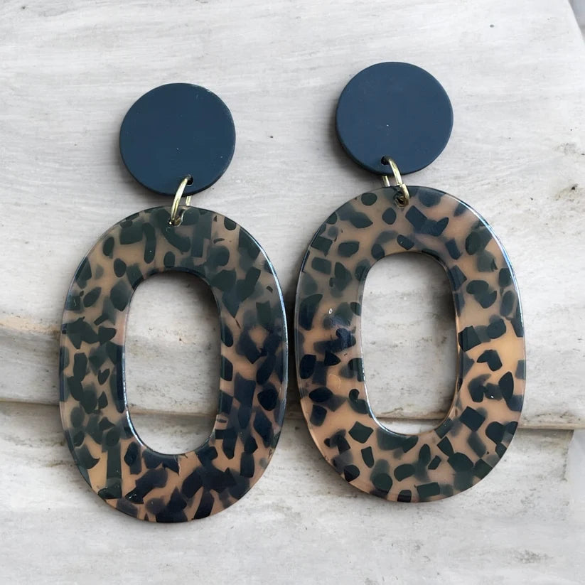 Boucle d'oreilles | Les grands anneaux Léopard | MF-529 | M Fantaisies