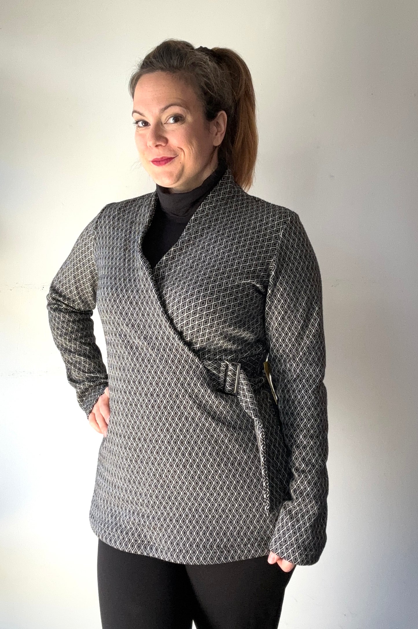 đ§Tunique noir et blanc | PINK-40 (L)