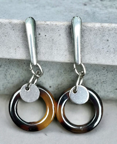 Boucle d'oreilles petits anneaux acrylique | MF-301