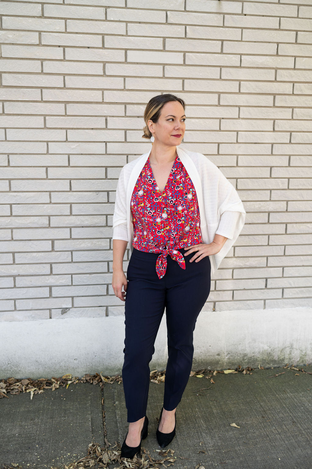 Veste chauve-souris "one size" courte | Lucie crème (Pinkmuchacha)