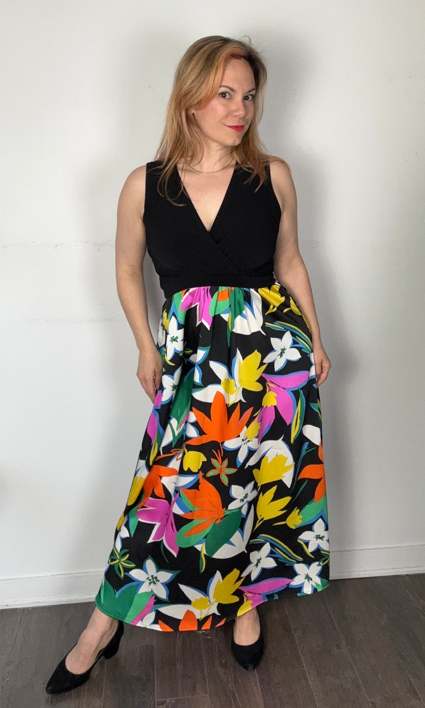 Robe longue cache-coeur | Goyave