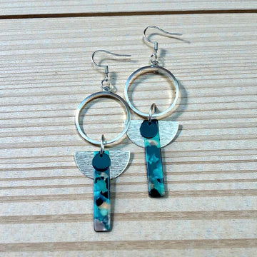 Boucle d'oreilles anneaux et acrylique | MF-105 | M Fantaisies