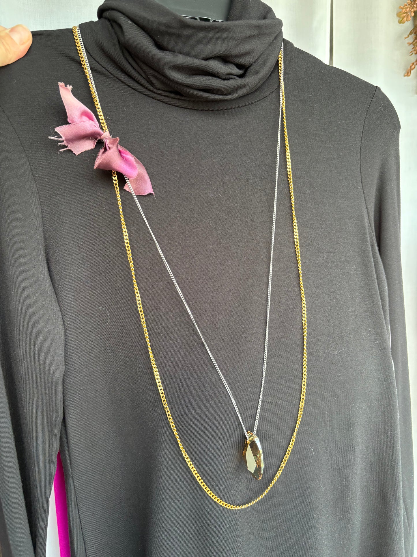 Collier long or rose | LCLEB-29