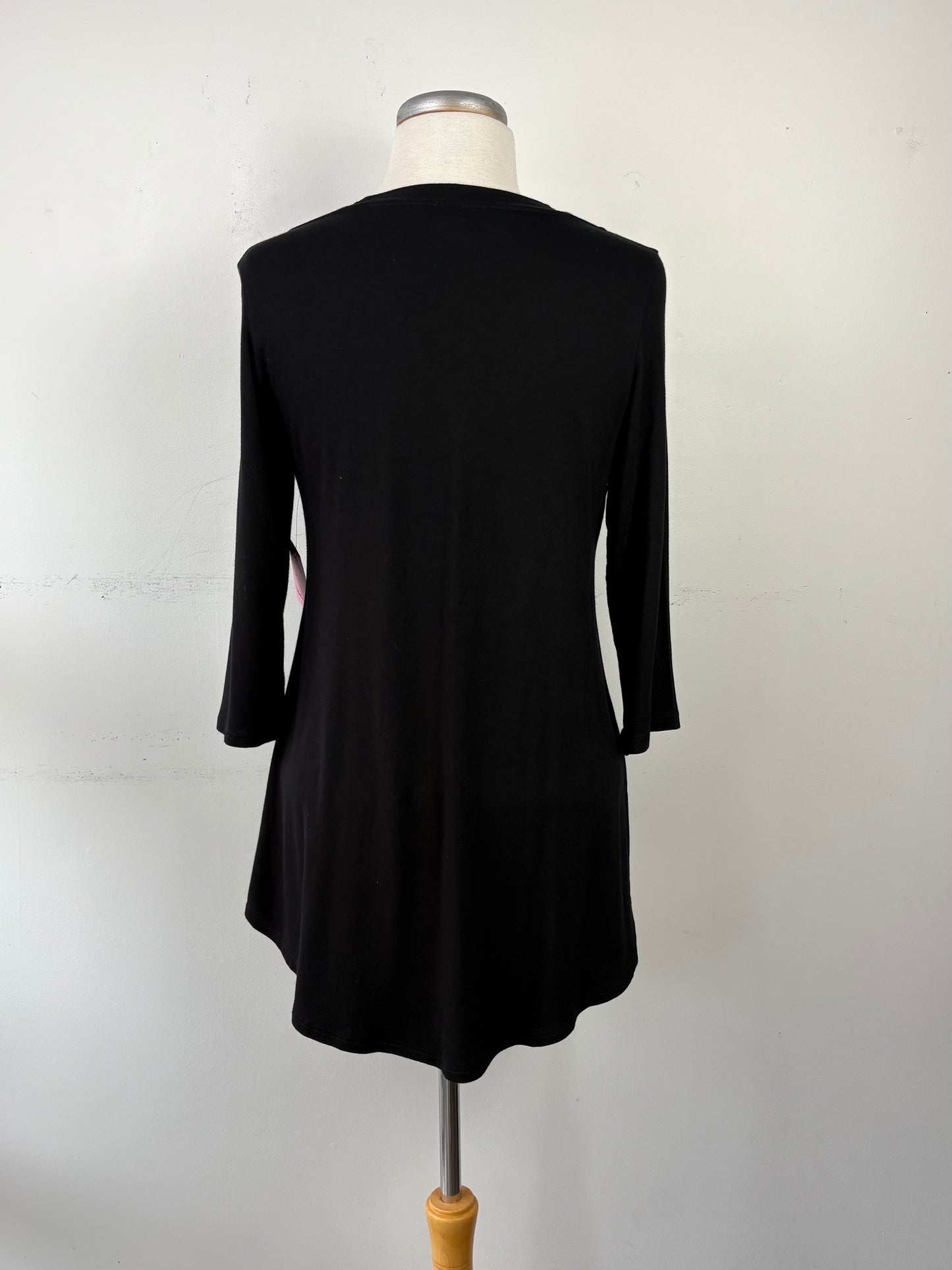 Tunique noire manche 3/4 encolure en V | SGIR-17 (M)