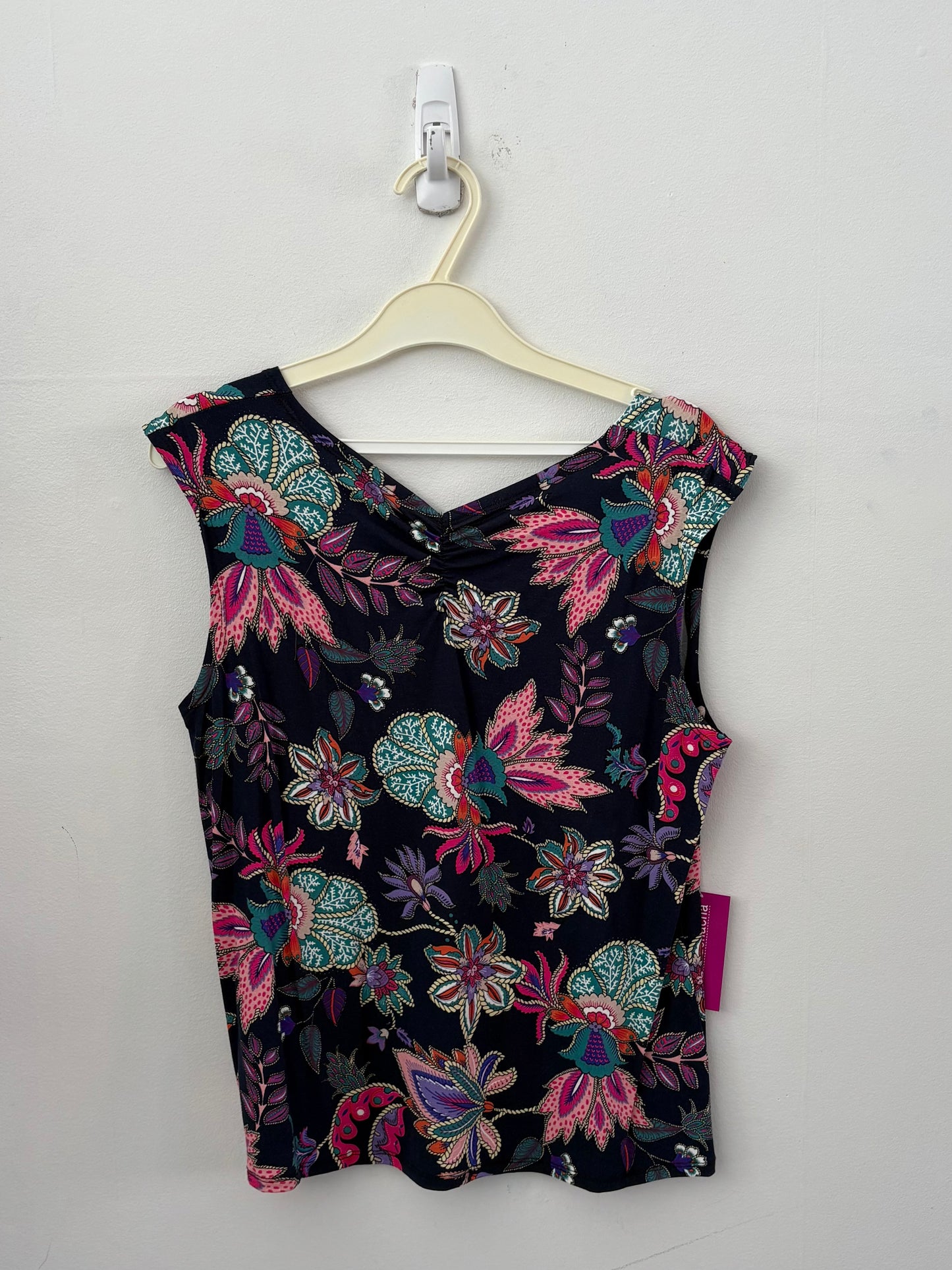 Echantillon haut marine, fleuri, pas manche | Pinkmuchacha | (L)
