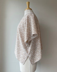 Kimono Court petit imprimé beige (Pinkmuchacha)