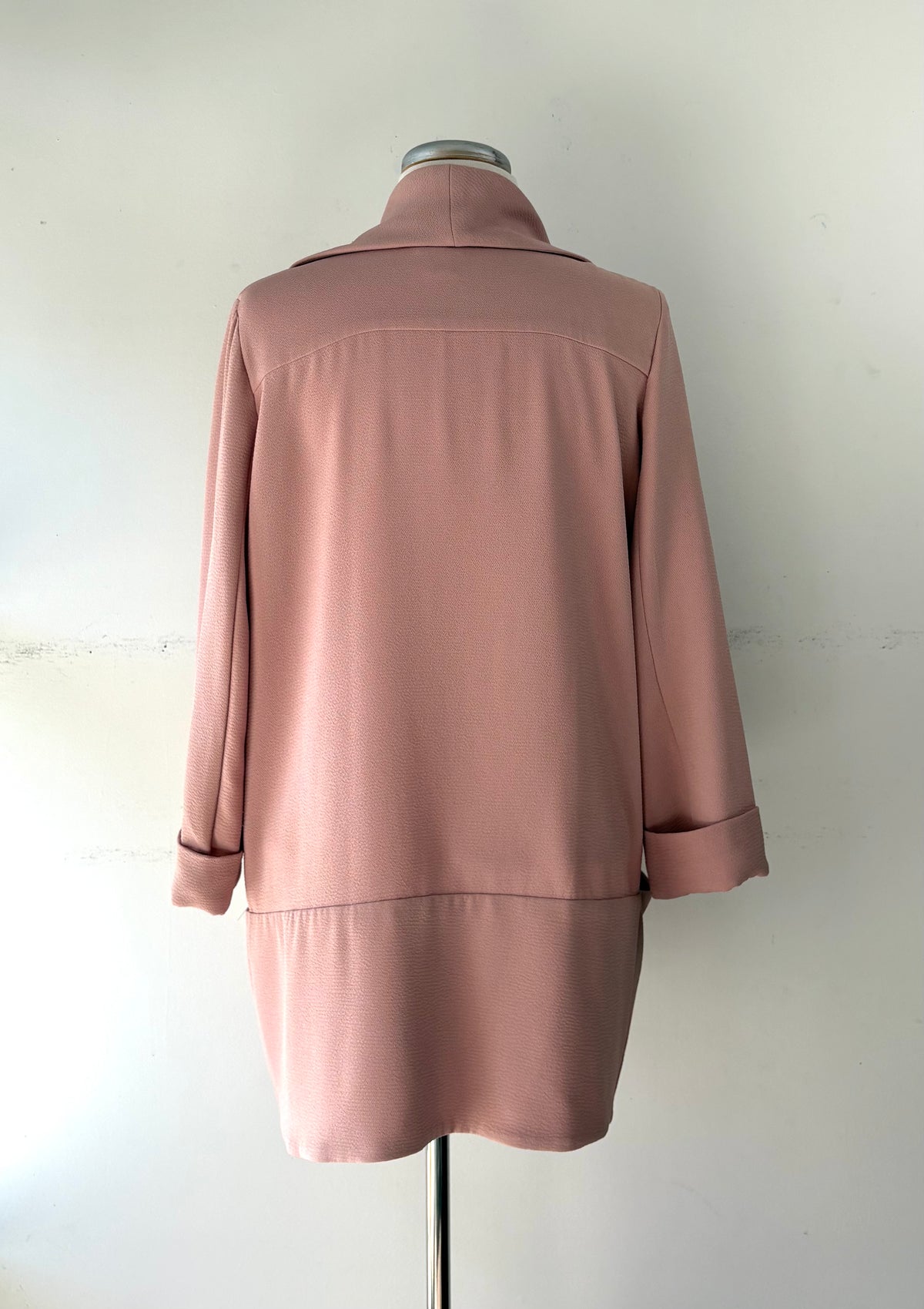 Veste/veston rose cendré, ouvert, poche | LDRU-18 (L)
