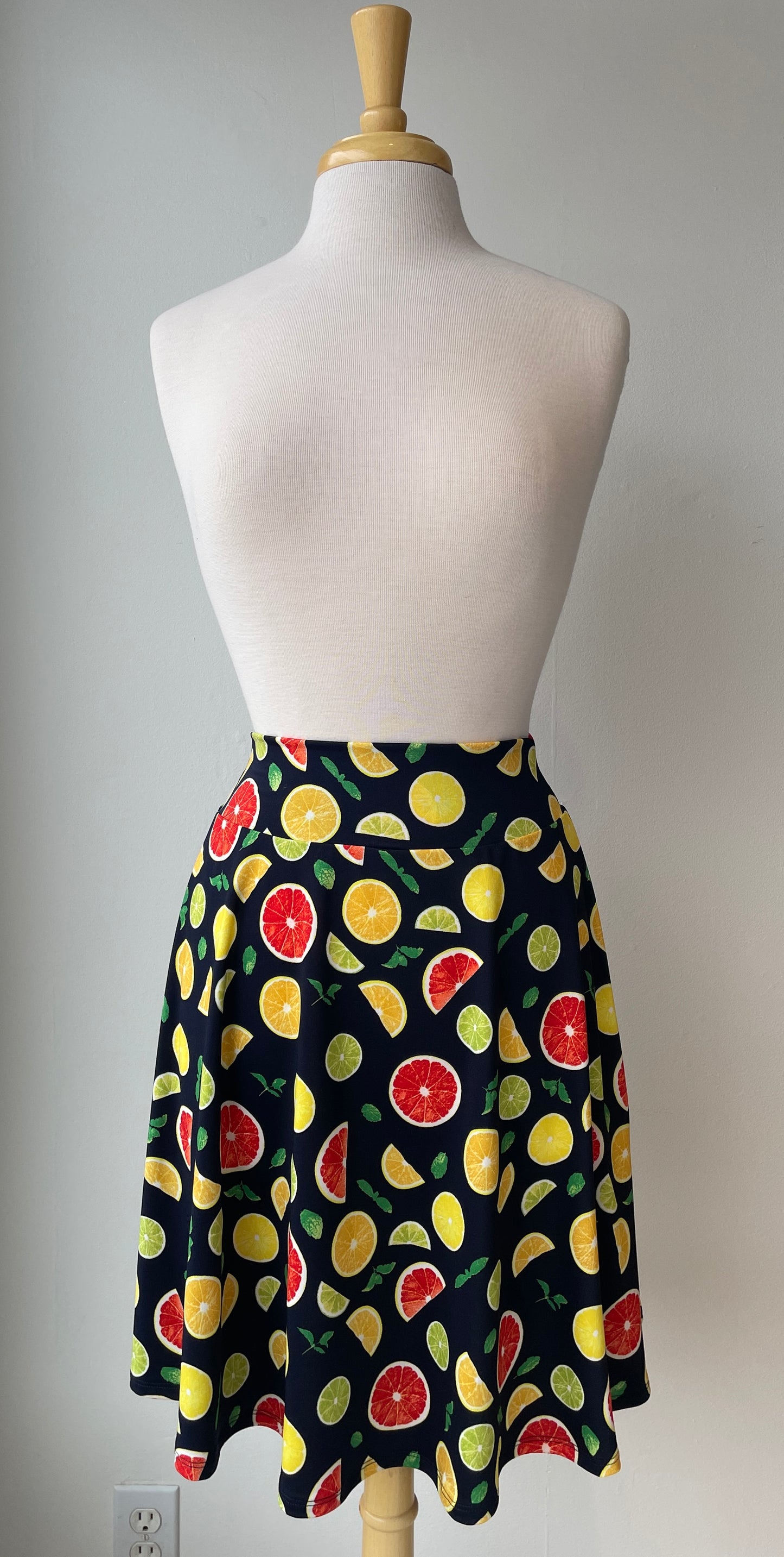 Jupe circulaire infroissable| Limon (Pinkmuchacha)