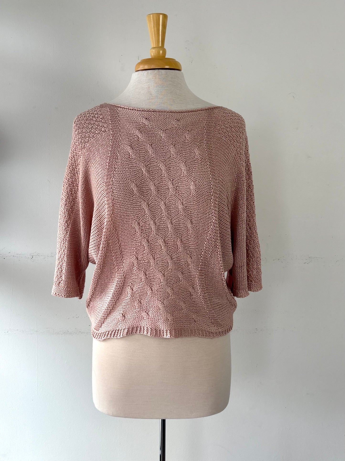 Chandail tricot rose pâle | MTUR-10 (M)