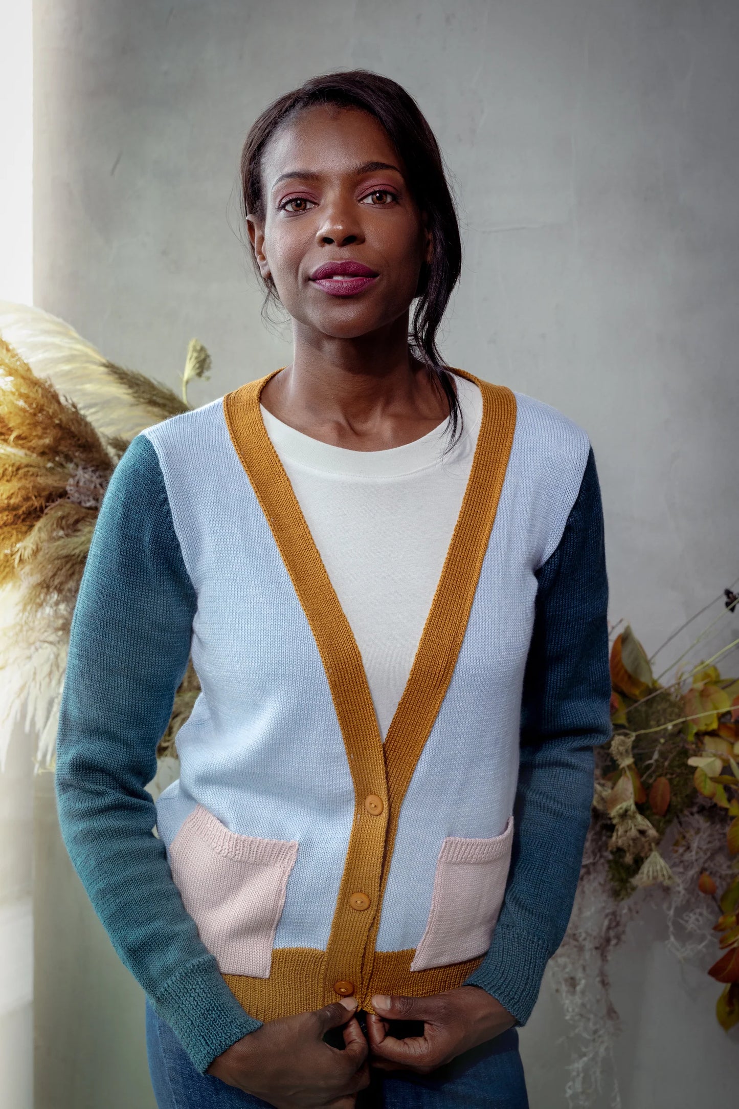 Cardigan tricot multi couleur | F22-21 | Maillagogo