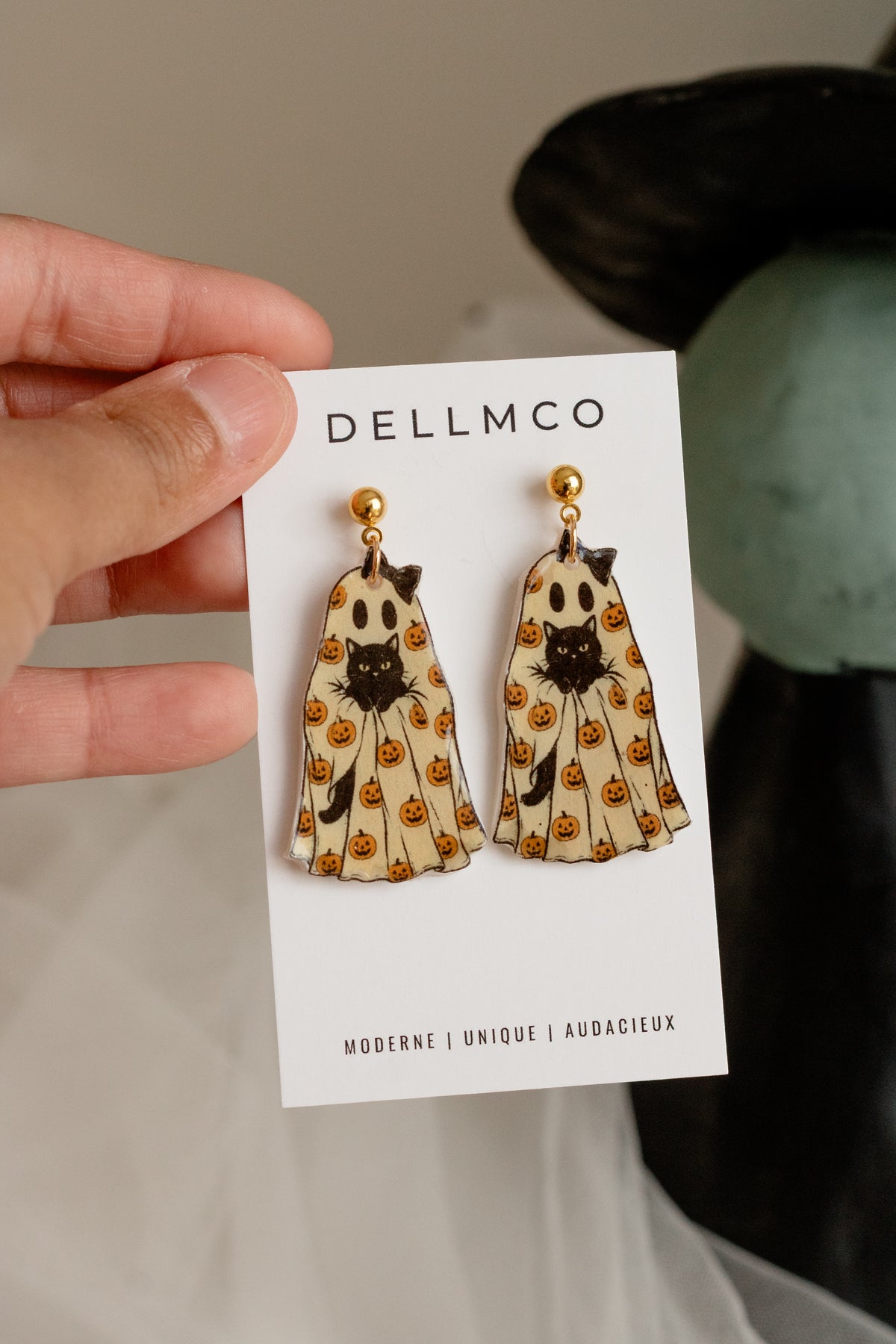Boucles d'oreilles fantôme |Midnight Muse | Dellmco