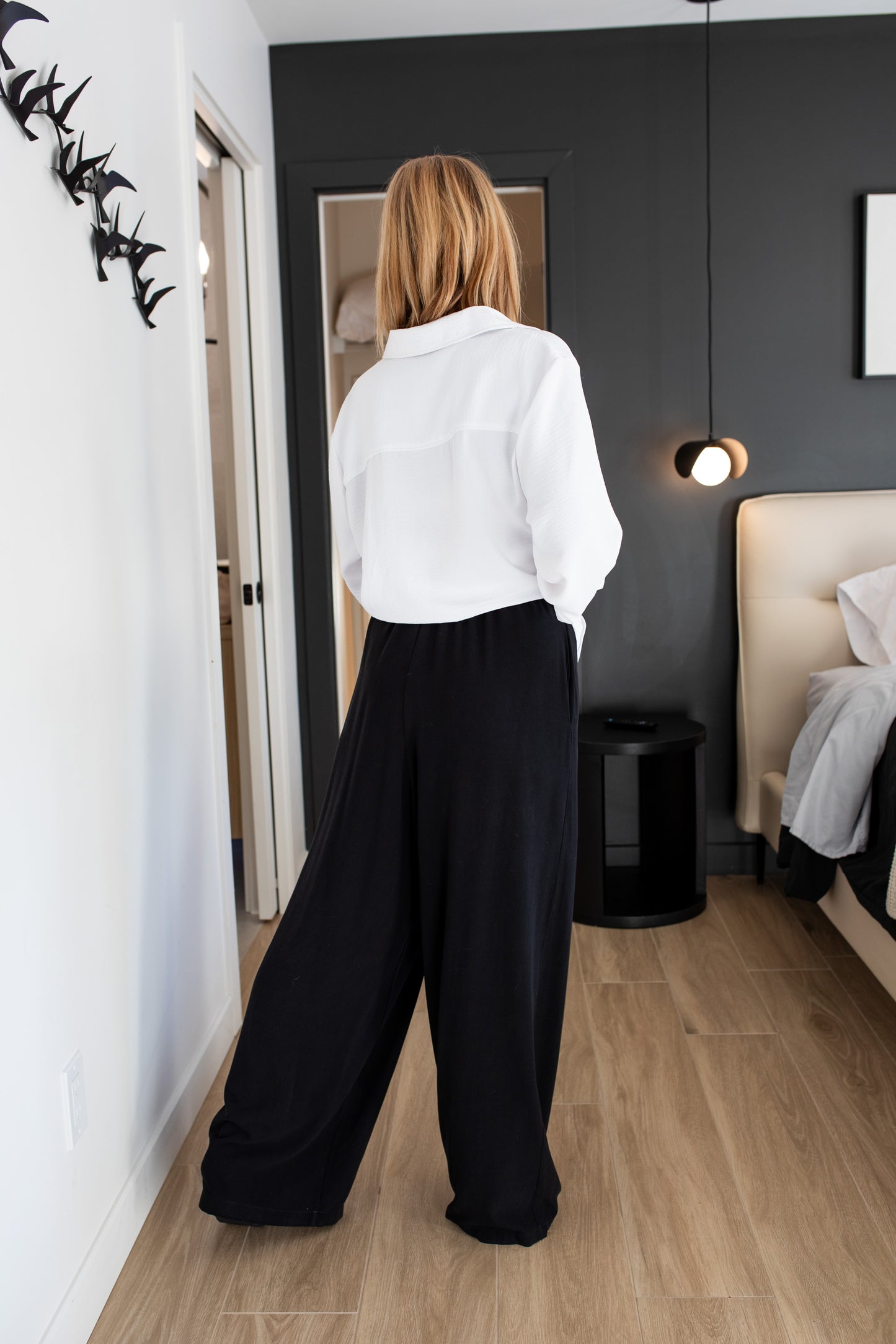 Pantalon taille haute jambes larges| Louve