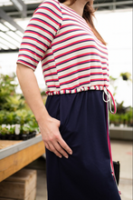 Charger l'image dans la galerie, Robe haut rayé et bas uni à poches | Clématite (Pinkmuchacha)