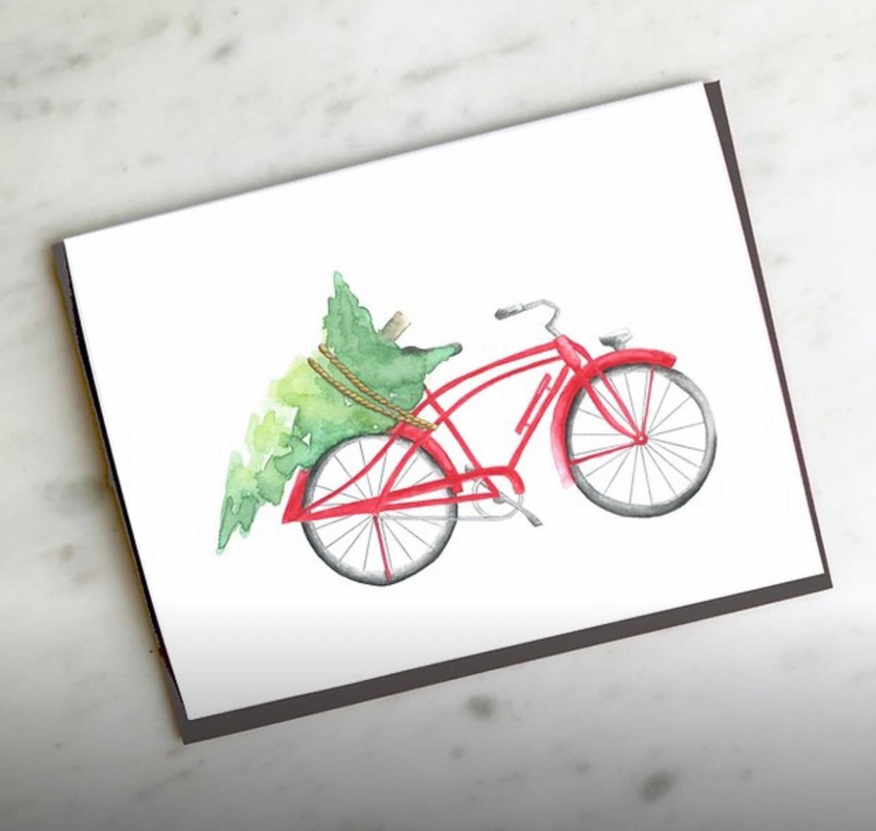 Carte Noël Bicyclette