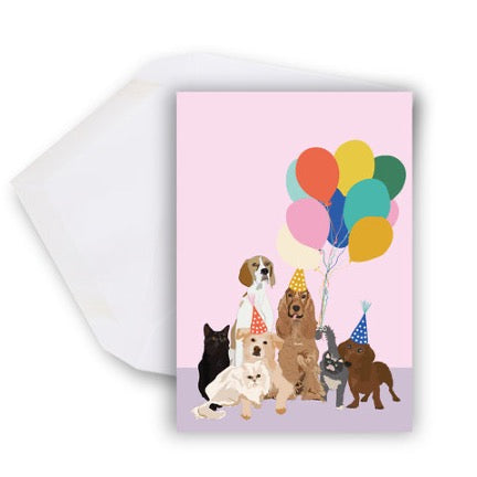 Carte Maxi chiens Bonne fête
