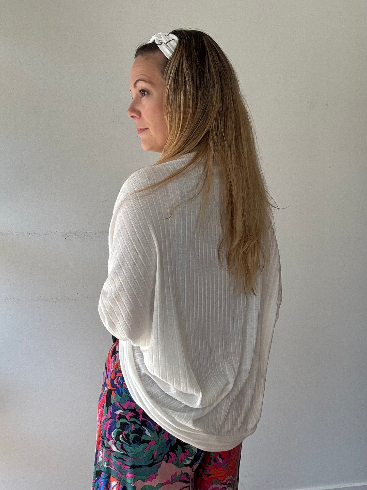 Veste chauve-souris "one size" courte | Lucie crème (Pinkmuchacha)