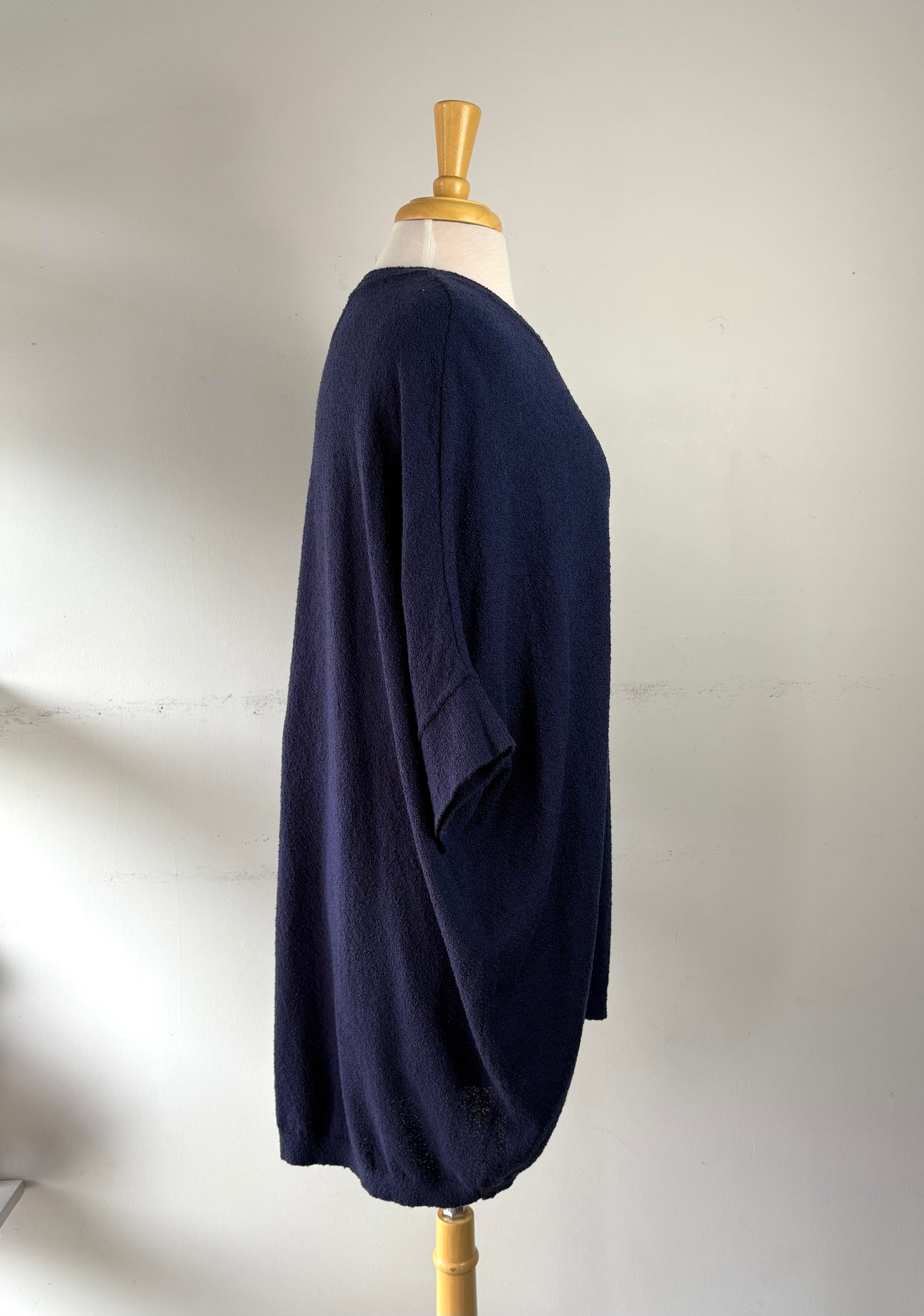 Tunique marine, manche raglan courte | ASIM-158 (XL)