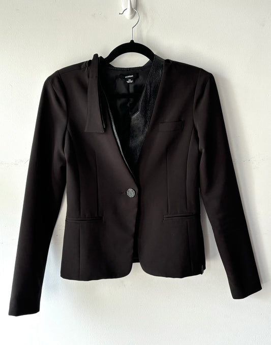 🧚 Veston noir col asymétrique | PINK-102 (S)