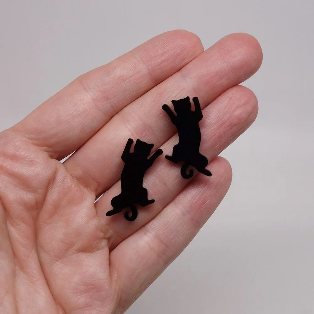 Boucles d'oreille Chat noir| Lili0563| Créations Lilipop