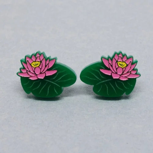 Boucle d'oreille Nénuphar | Lili1128 | Créations Lilipop
