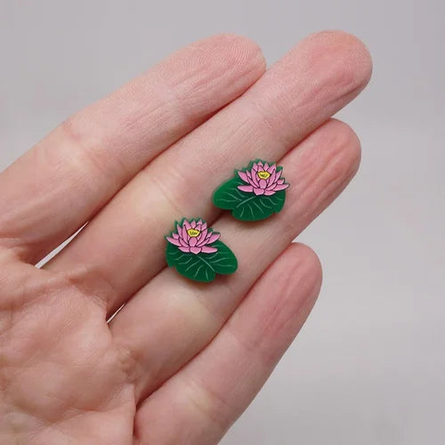 Boucle d'oreille Nénuphar | Lili1128 | Créations Lilipop