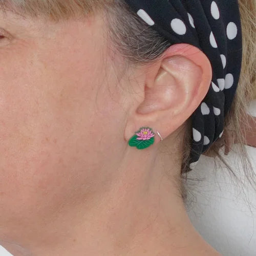 Boucle d'oreille Nénuphar | Lili1128 | Créations Lilipop
