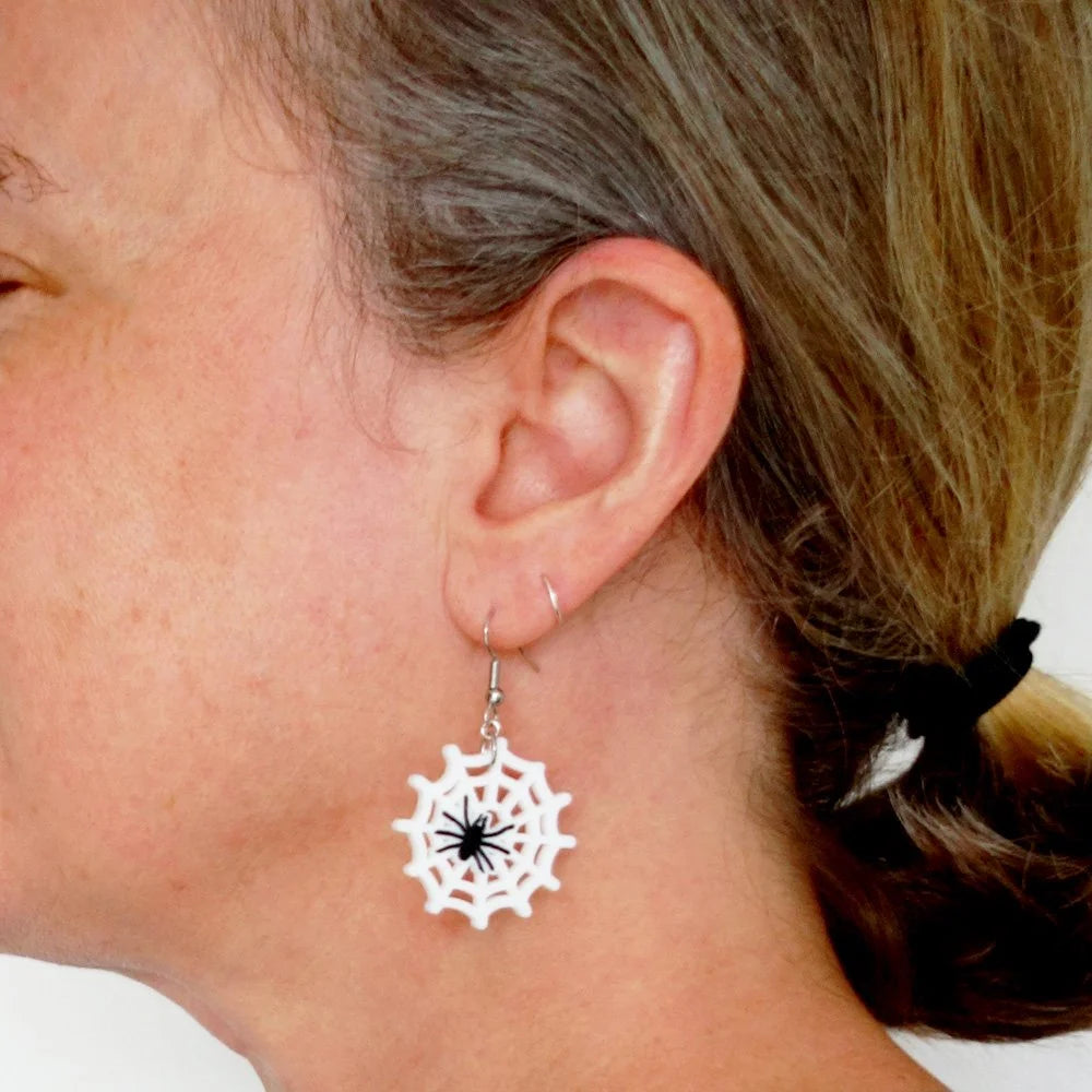 Boucle d'oreille pendante Toile araignée | Lili1146 | Créations Lilipop