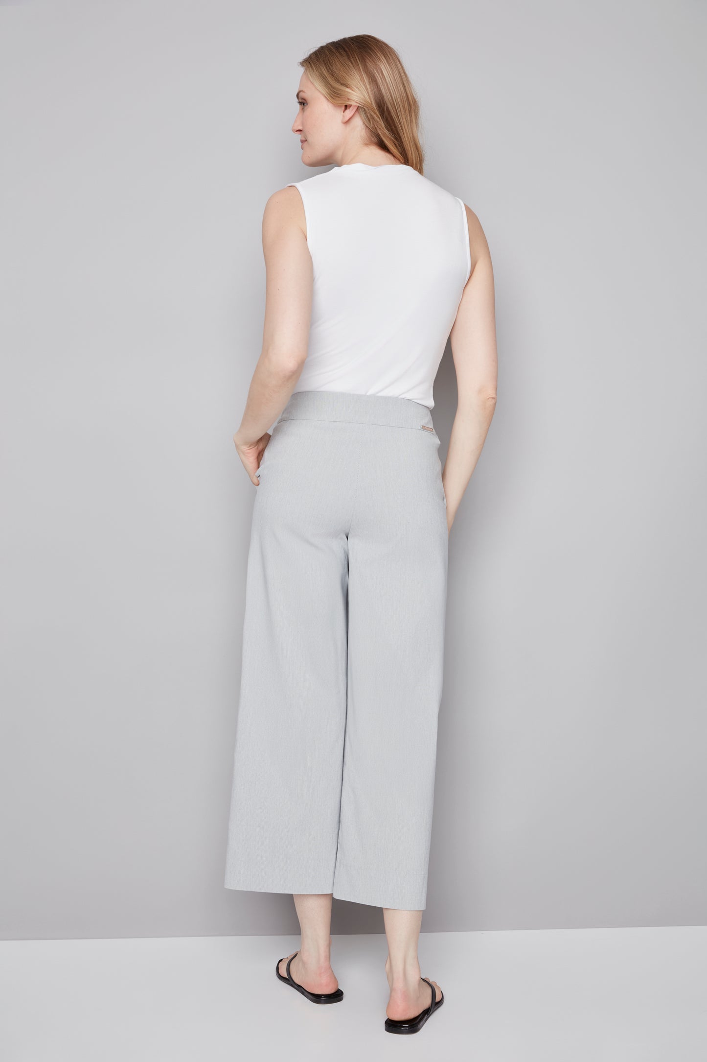 Pantalon large fine rayures grises| 266007A Elizabeth|I Love Tyler Madison