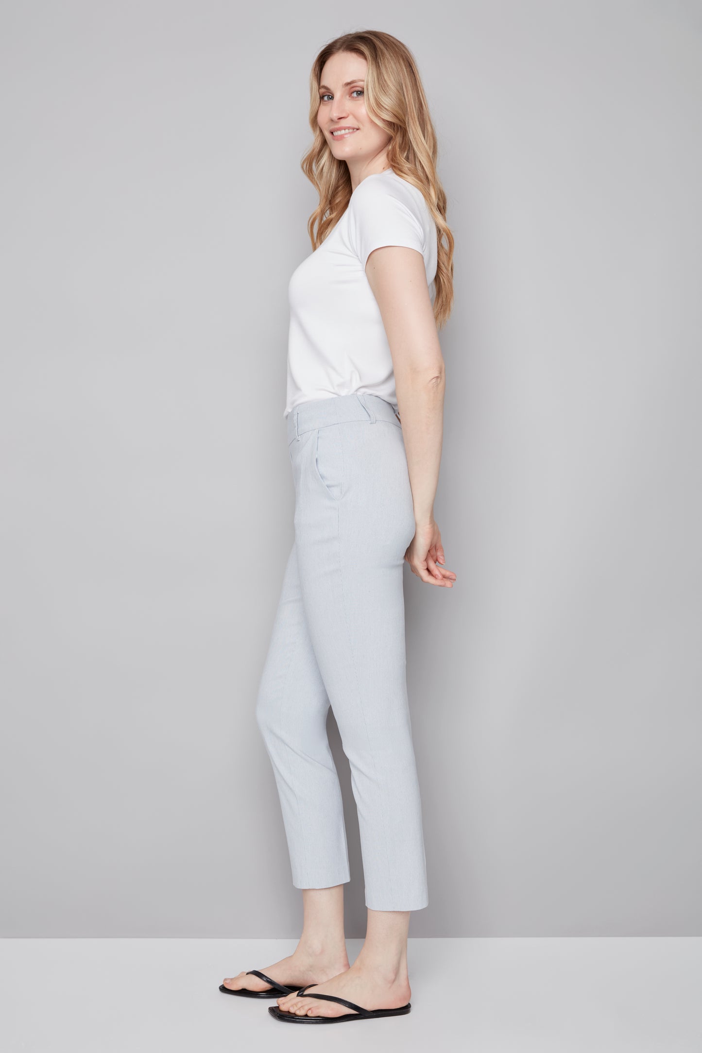 Pantalon étroit fine rayures bleues| 266016B Chloé |I Love Tyler Madison
