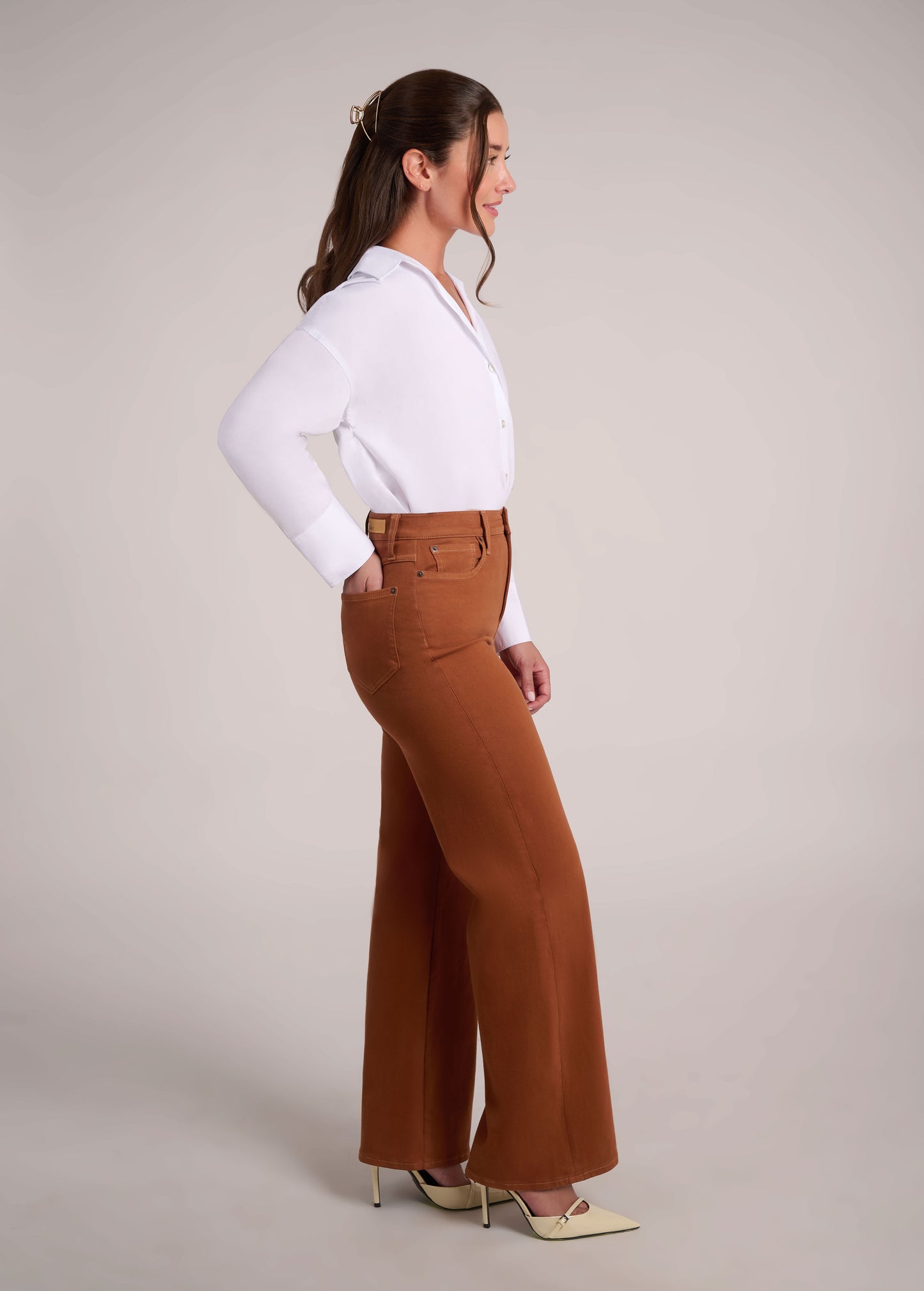 Jeans large brun| 2742 Aurora | Yoga Jeans