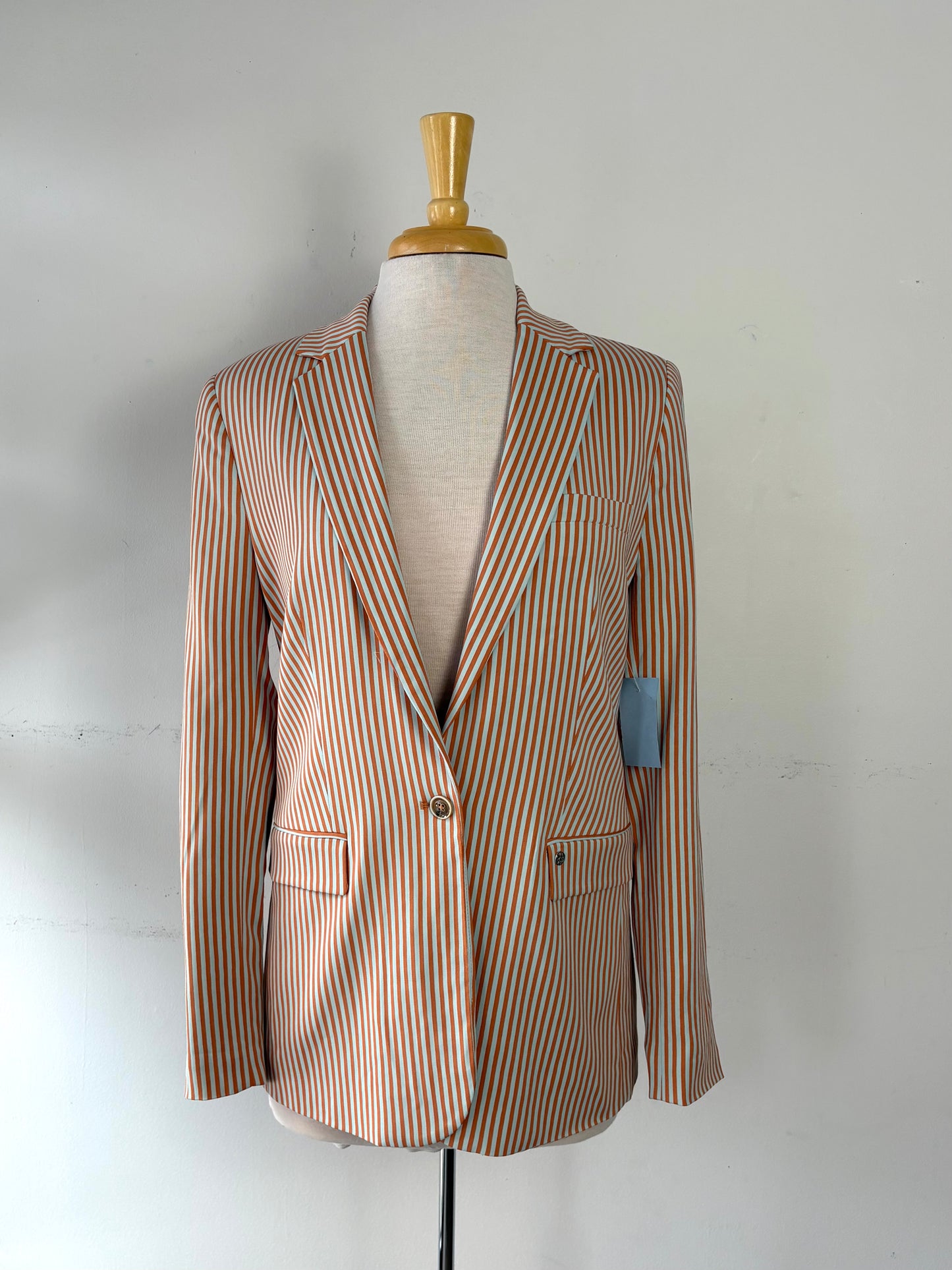 Veston bleu pâle ligné orange | FTHI-23 (38)