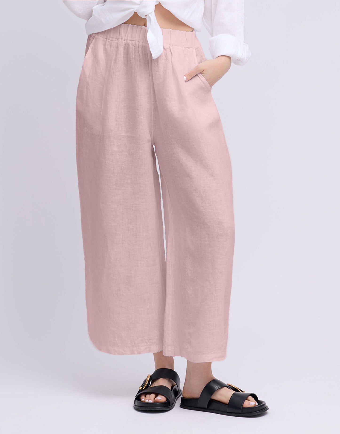 Pantalon large et court en lin | 2957 Sophia | Yoga Jeans