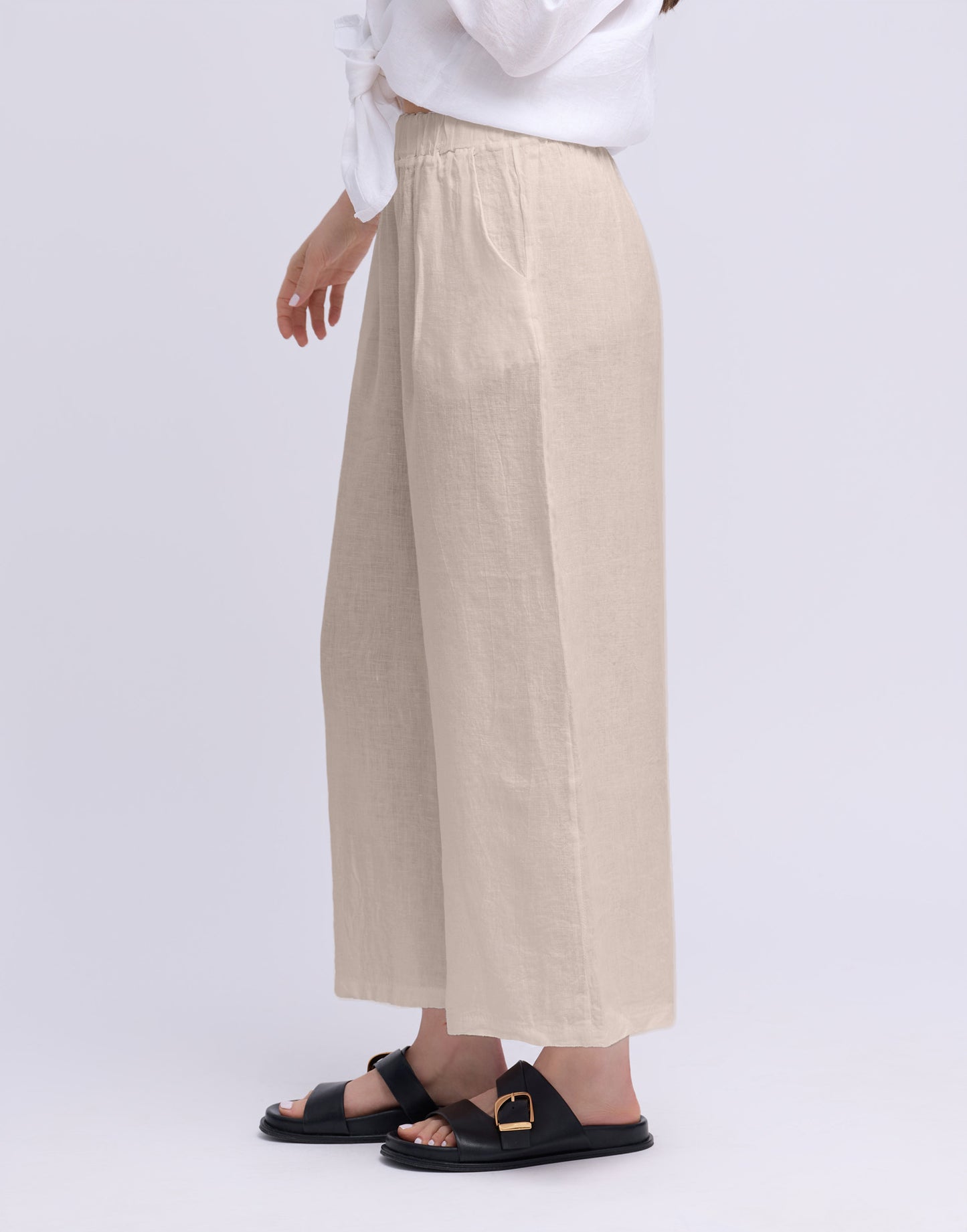 Pantalon large et court en lin | 2957 Sophia | Yoga Jeans