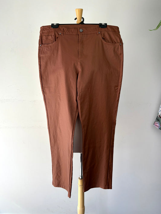 Pantalon imitation cuir, cognac | KLAV-19 (16 ans)