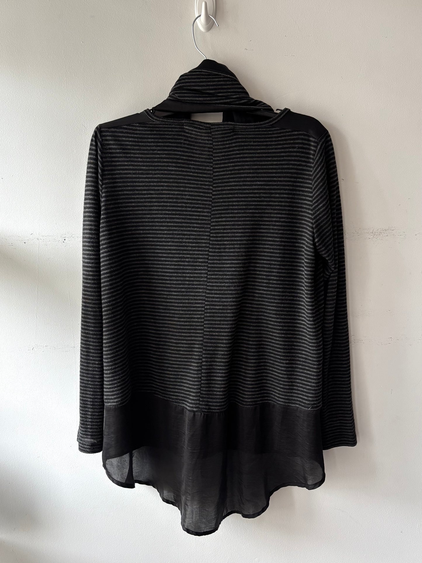 🧚Chandail manches longues rayé avec foulard | PINK-414 (M)