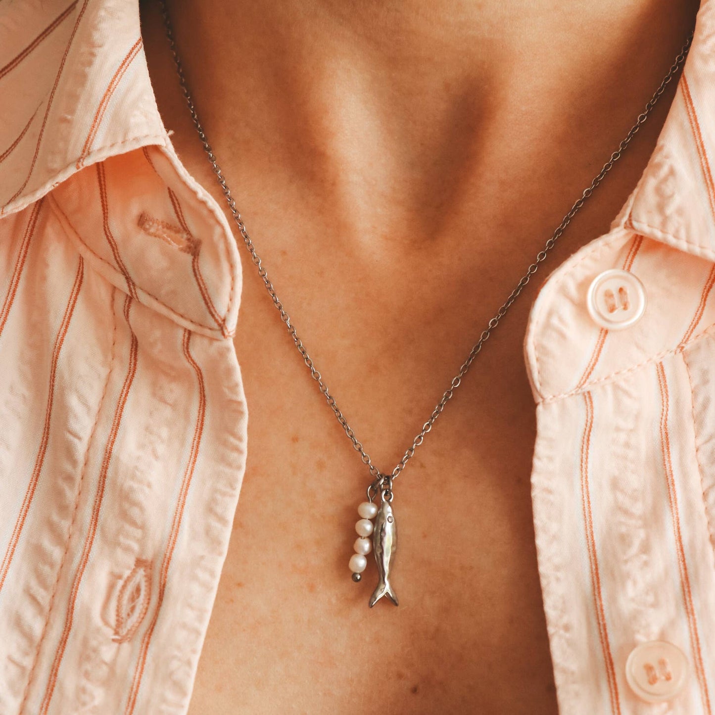 Collier poisson et perles | Pesica | Horace