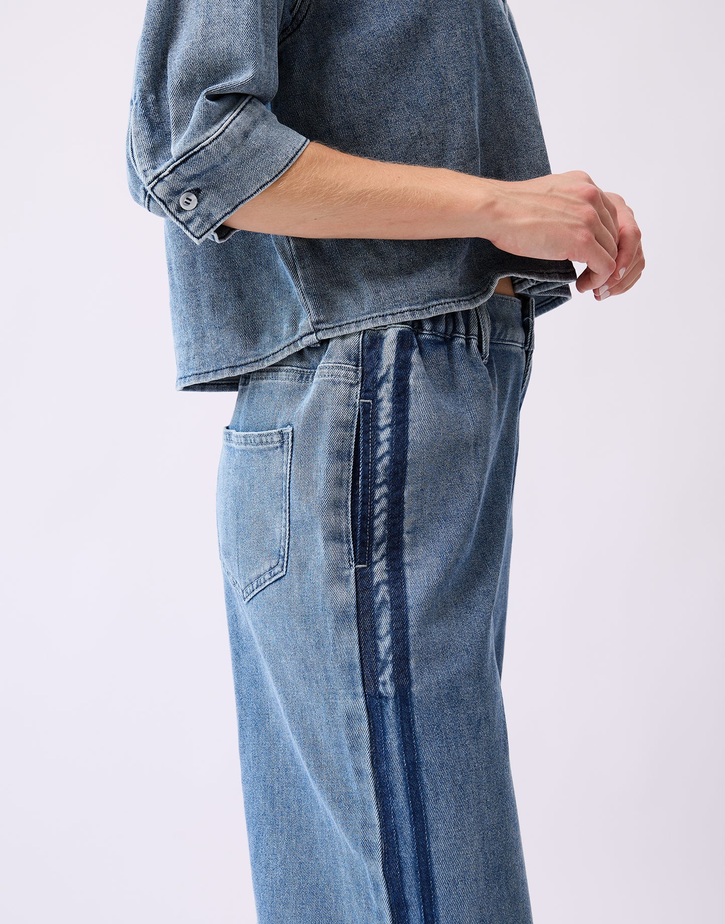 Jeans large bleu moyen| 3017 Alpine| Yoga Jeans
