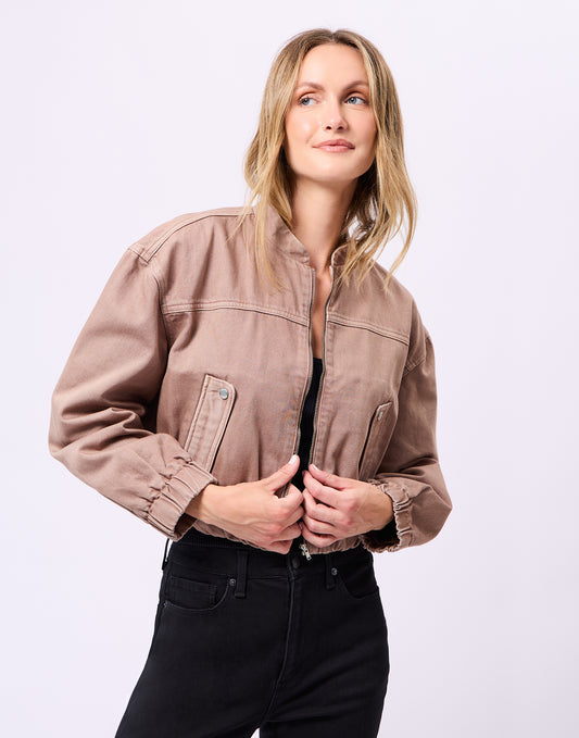 Blouson jeans mocha | 3048 Unwind|  Yoga Jeans