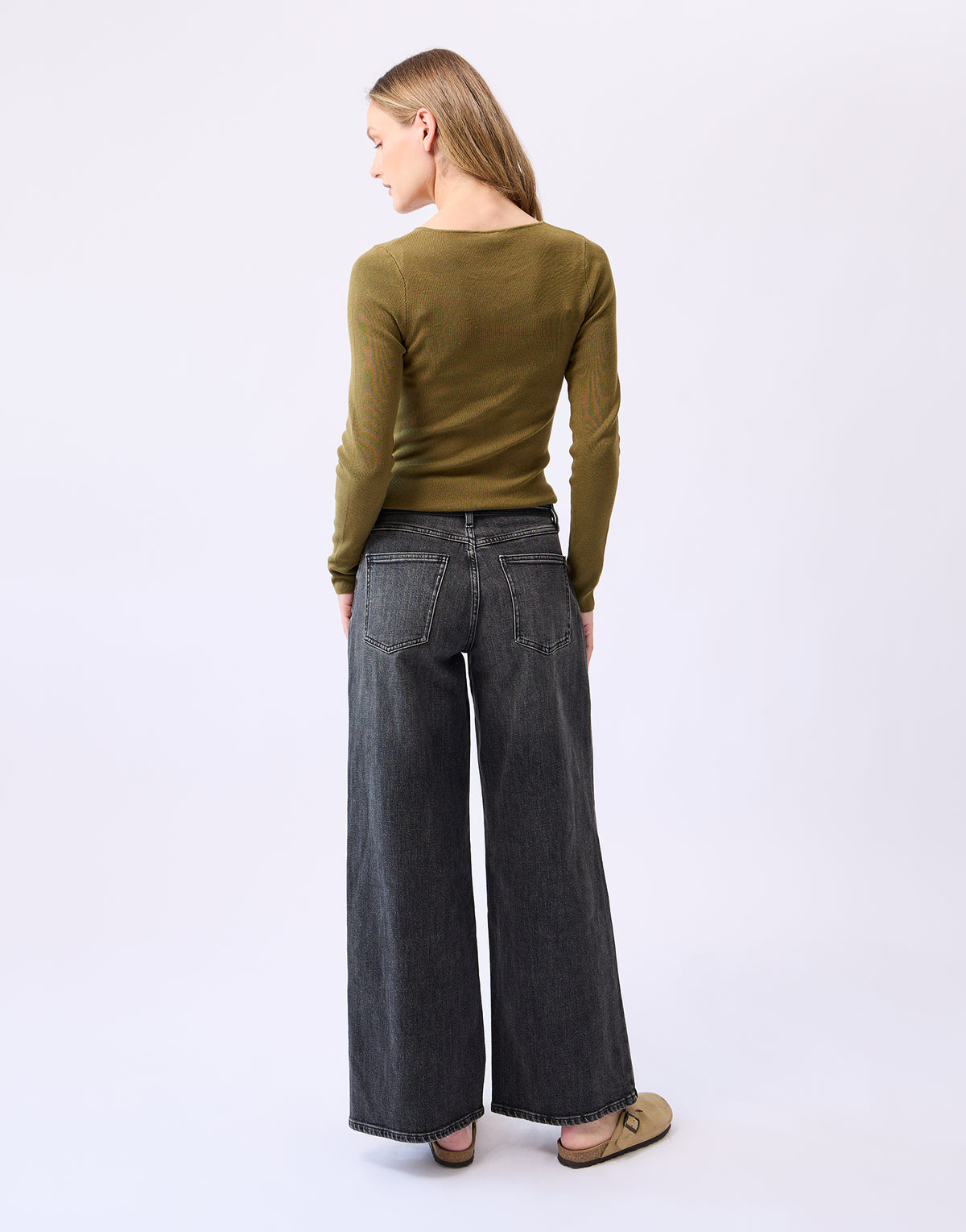 Jeans large gris foncé | 3072 Stone | Yoga Jeans