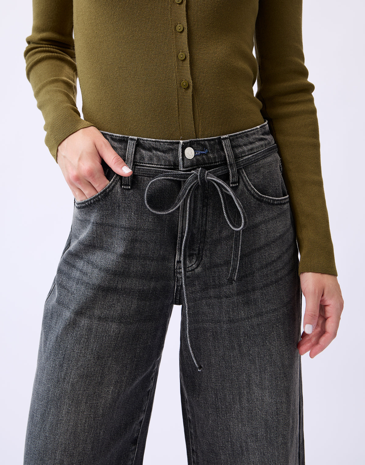 Jeans large gris foncé | 3072 Stone | Yoga Jeans