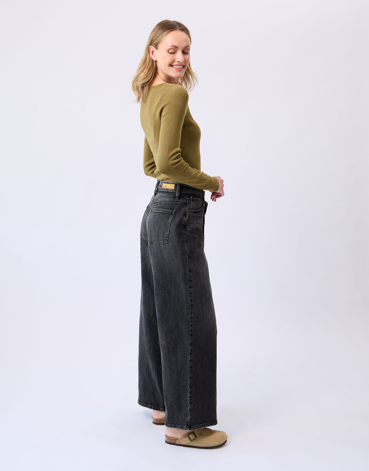 Jeans large gris foncé | 3072 Stone | Yoga Jeans