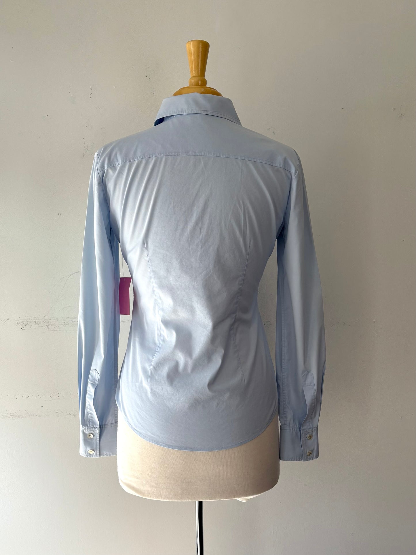 Chemise bleu pâle ajustée, manche longue | NMIL-90 (S)