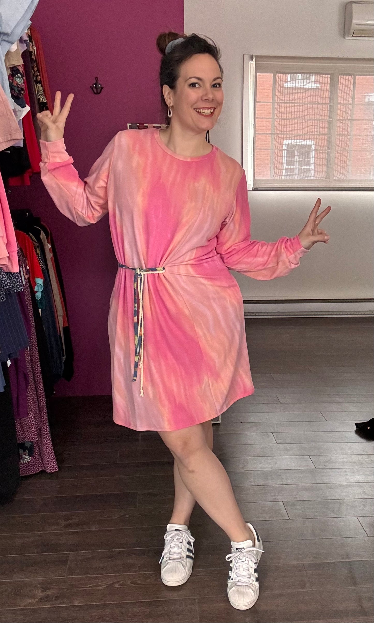 Robe tie dye manches longues  | Alice (Pinkmuchacha)