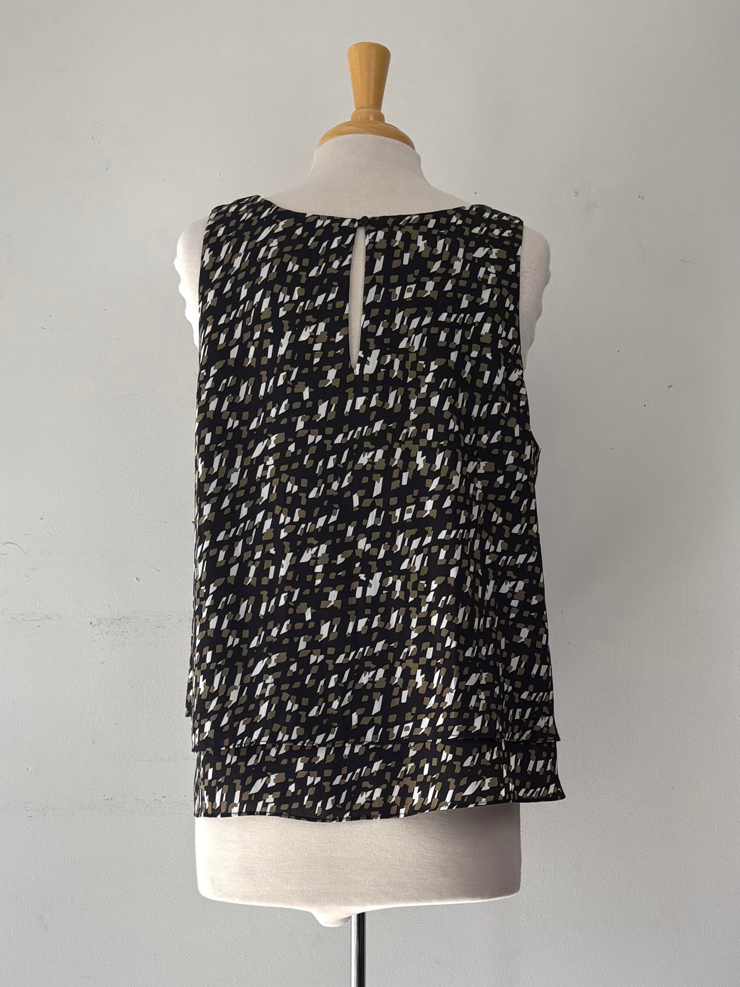 Camisole noir/blanc/kaki | PINK-374 (XXL)