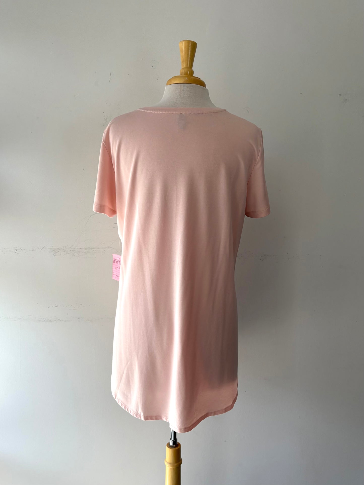 Tunique saumon, encolure en rond, manche courte | ASIM-160 (XL)