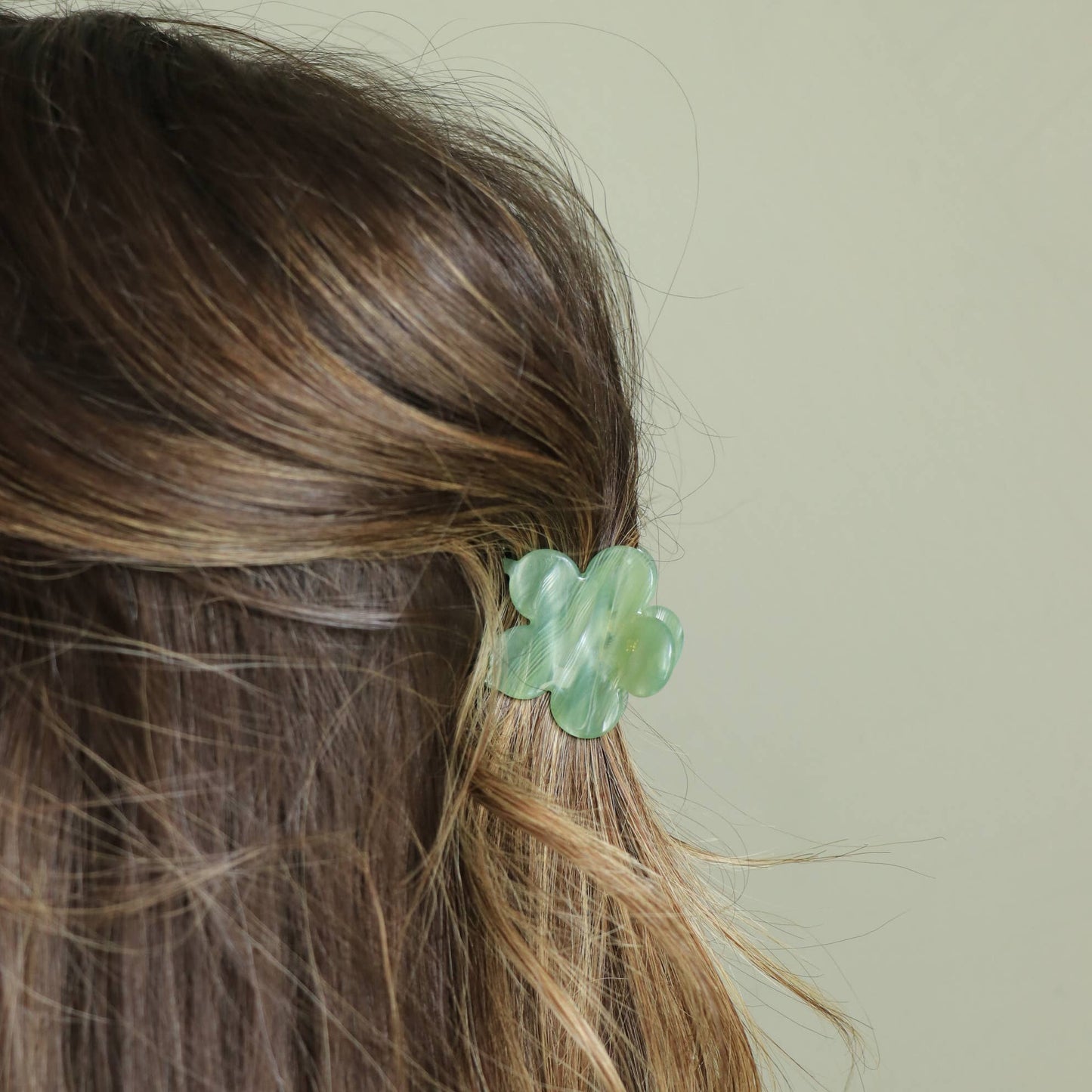 Pince à cheveux fleur verte | Mila | Horace