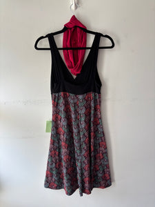 Robe haut noir bas à motifs | LPAQ-16 (M fait L)