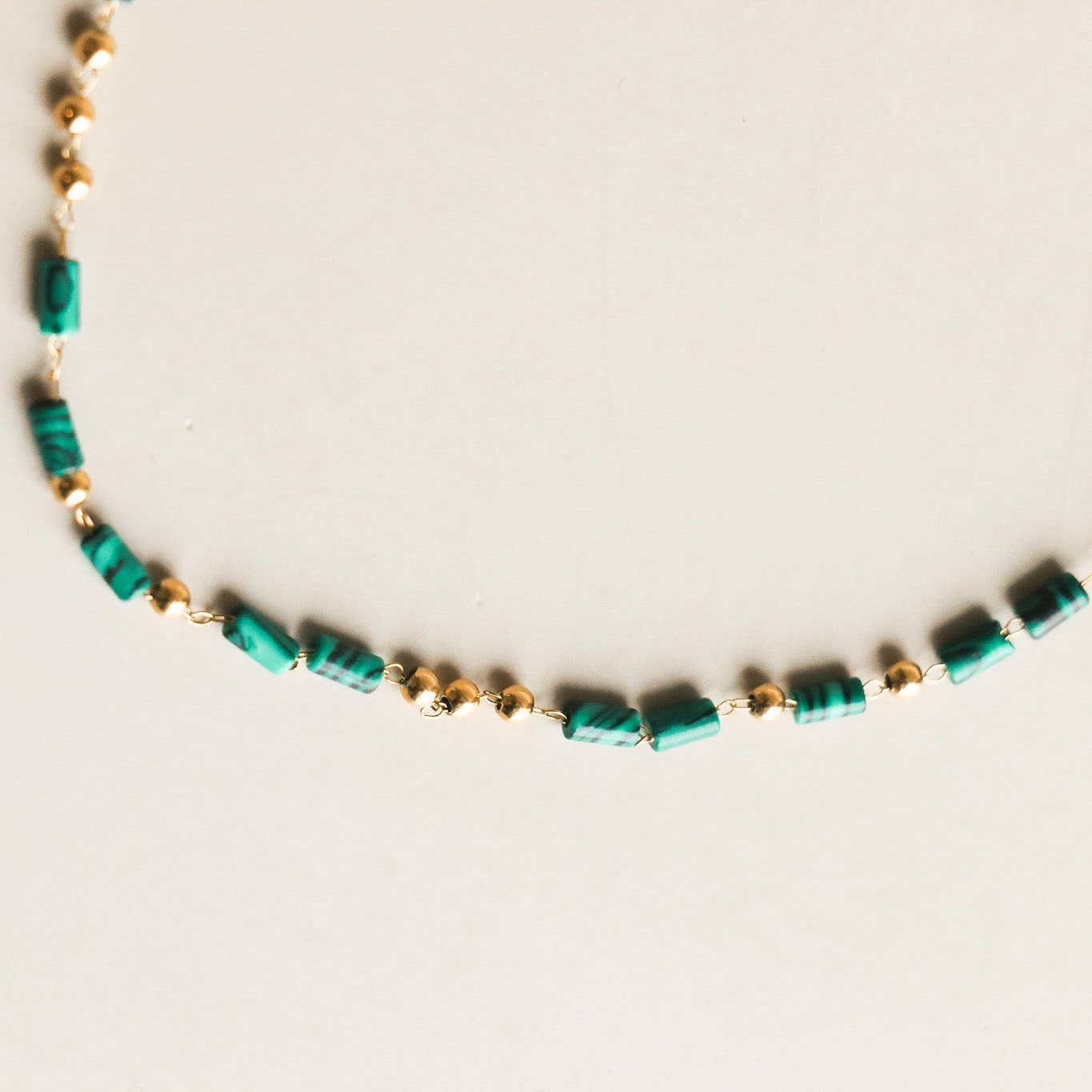 Collier en pierre naturelle de malachite | Garo | Horace