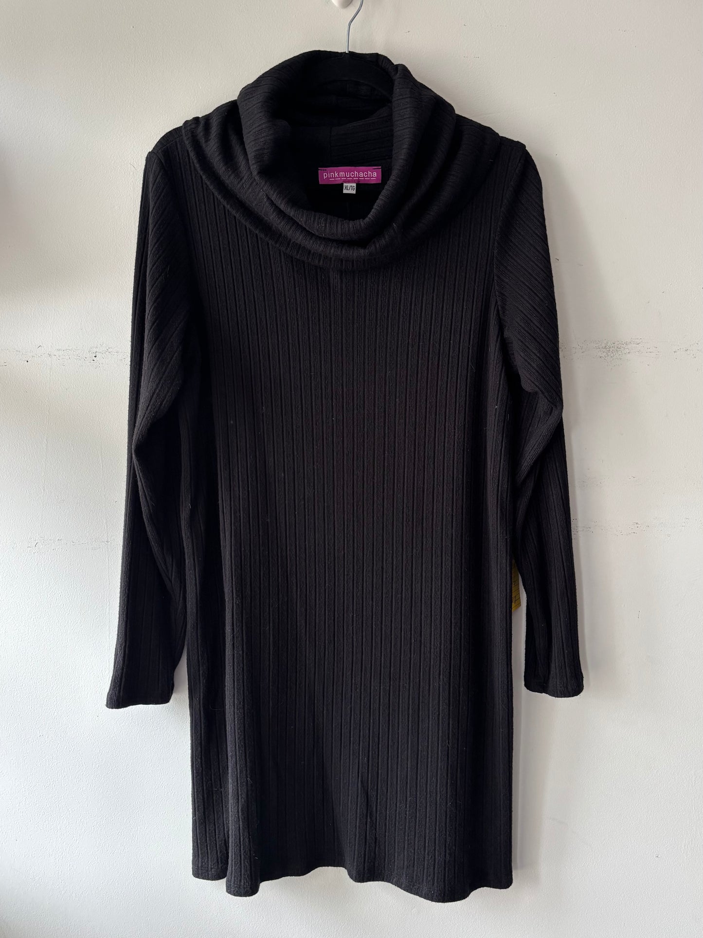 🧚Robe noir en tricot avec col amovible | VLAC-14 (XL)